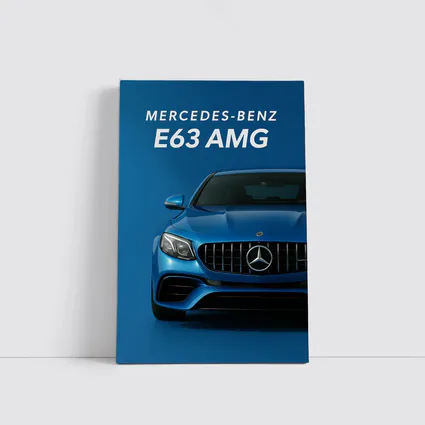 Mercedes Benz E63 AMG Blue Front View