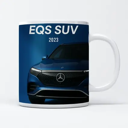 Mercedes Benz EQS SUV Blue Studio