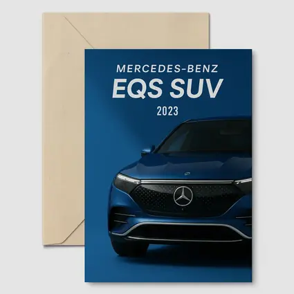 Mercedes Benz EQS SUV Blue Studio
