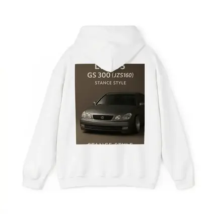 Lexus GS Stance Style Silver Sedan Art