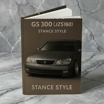 Lexus GS Stance Style Silver Sedan Art