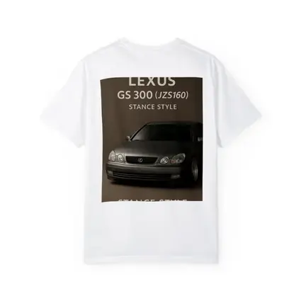 Lexus GS Stance Style Silver Sedan Art