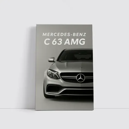 Mercedes Benz C63 AMG Silver Front View