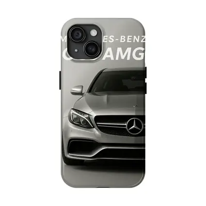 Mercedes Benz C63 AMG Silver Front View