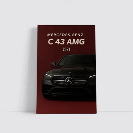 Mercedes Benz C43 AMG Dark Red Background