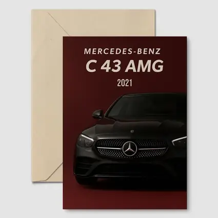 Mercedes Benz C43 AMG Dark Red Background