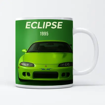 Mitsubishi Eclipse 1995 Green Car Art