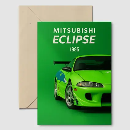 Mitsubishi Eclipse 1995 Green Sport Car