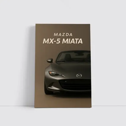 Mazda MX-5 Miata Dark Gray Beige Background
