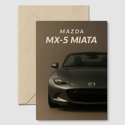 Mazda MX-5 Miata Dark Gray Beige Background