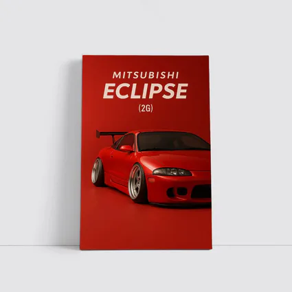 Mitsubishi Eclipse 2G Red Sports Car