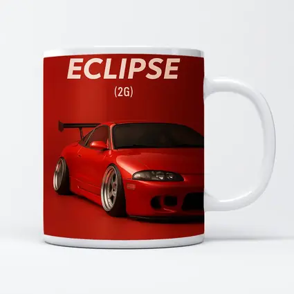 Mitsubishi Eclipse 2G Red Sports Car