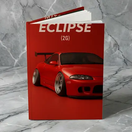 Mitsubishi Eclipse 2G Red Sports Car