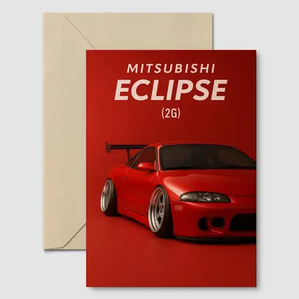 Mitsubishi Eclipse 2G Red Sports Car
