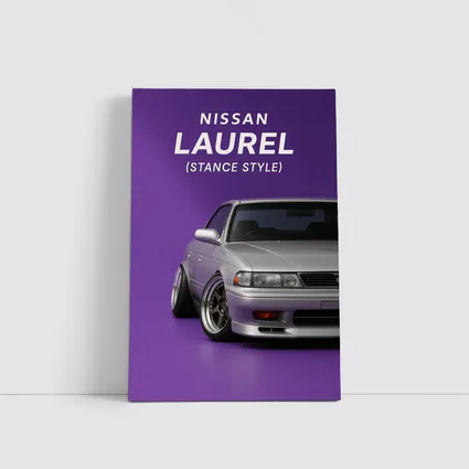Nissan Laurel Stance Style Purple Background