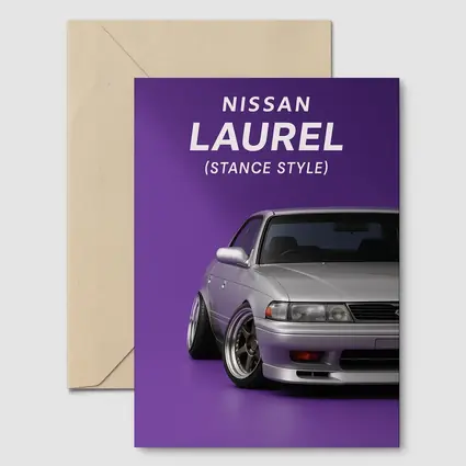 Nissan Laurel Stance Style Purple Background