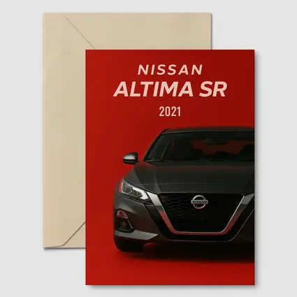 Nissan Altima SR Front View Red Background