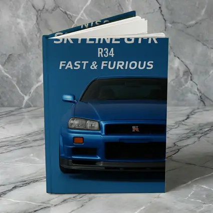 Nissan Skyline GT-R R34 Blue Wall Art
