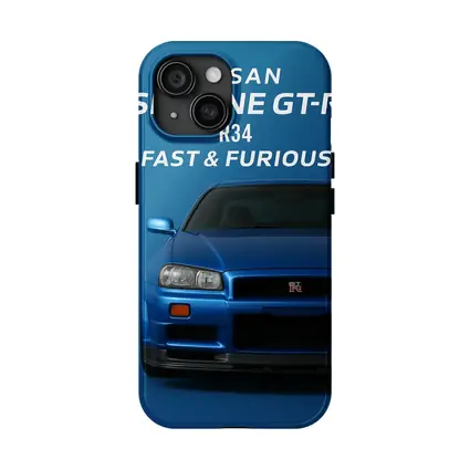 Nissan Skyline GT-R R34 Blue Wall Art