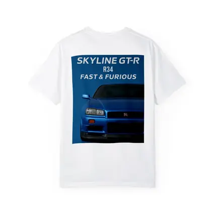 Nissan Skyline GT-R R34 Blue Wall Art