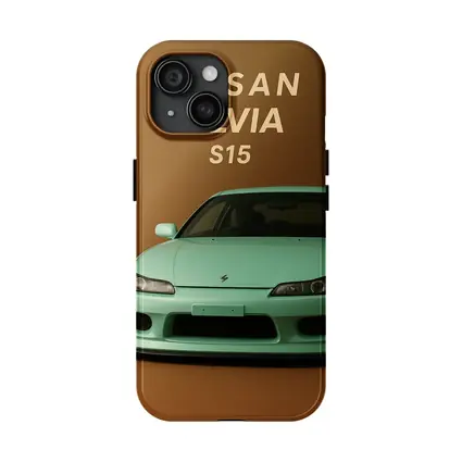 Nissan Silvia S15 Mint Green Brown Background