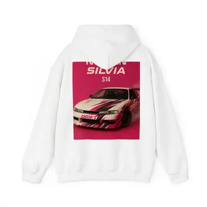 Nissan Silvia S14 Drift Car Pink Background