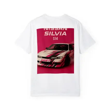 Nissan Silvia S14 Drift Car Pink Background