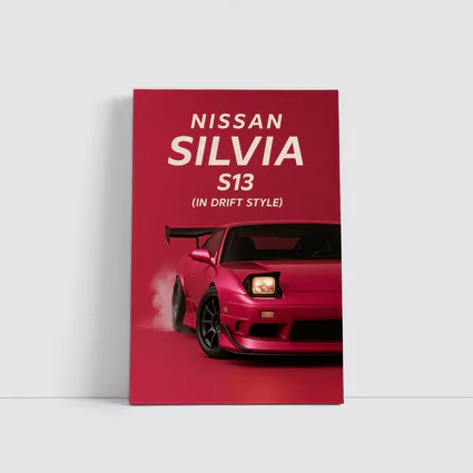 Nissan Silvia S13 Red Drift Style Art