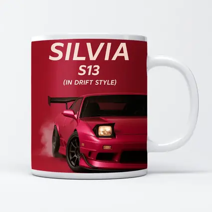 Nissan Silvia S13 Red Drift Style Art