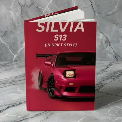 Nissan Silvia S13 Red Drift Style Art
