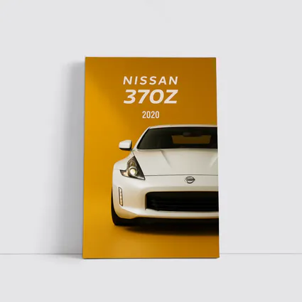 Nissan 370Z White Car Yellow Background