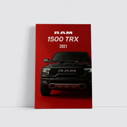 Ram 1500 TRX Truck Bold Red Background