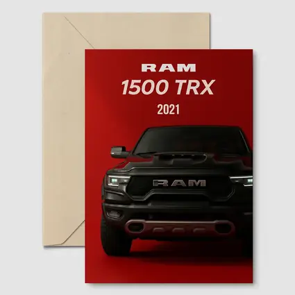 Ram 1500 TRX Truck Bold Red Background
