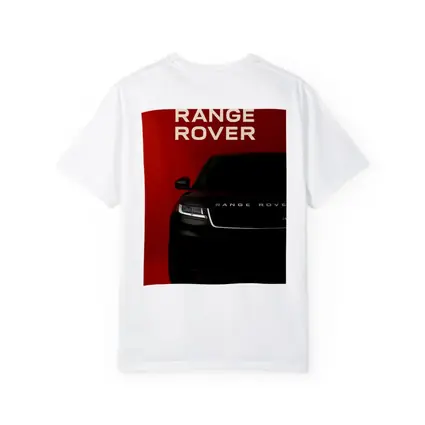 Range Rover Black SUV Bold Red Background