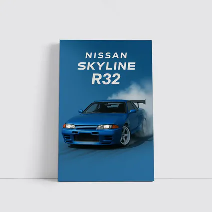Nissan Skyline R32 Blue Drift Smoke