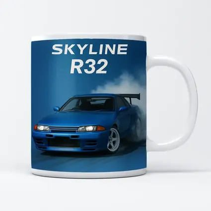 Nissan Skyline R32 Blue Drift Smoke