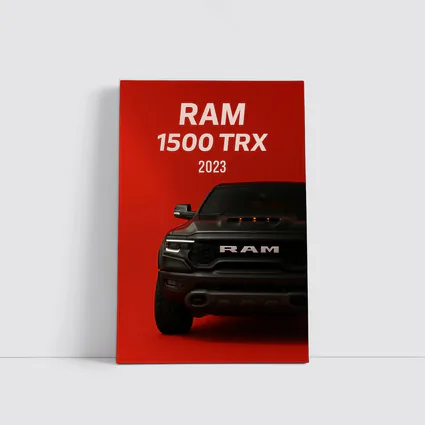 Ram 1500 TRX Truck Red Background