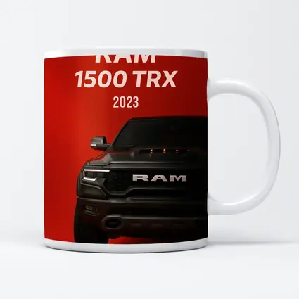 Ram 1500 TRX Truck Red Background