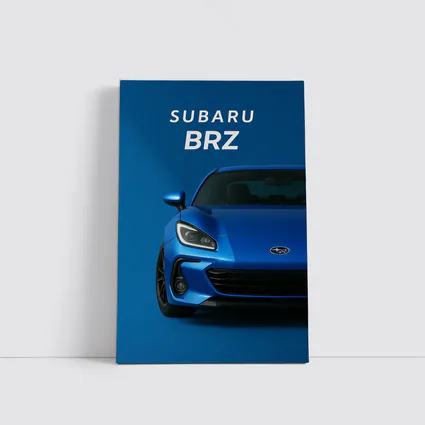 Subaru BRZ Blue Sports Car Front View