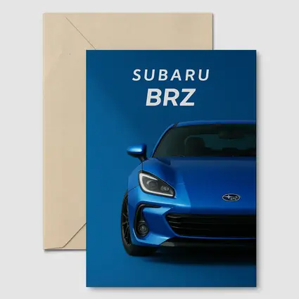 Subaru BRZ Blue Sports Car Front View