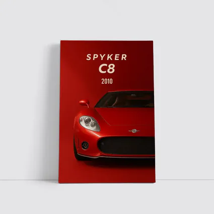 Spyker C8 2010 Red Supercar Front View