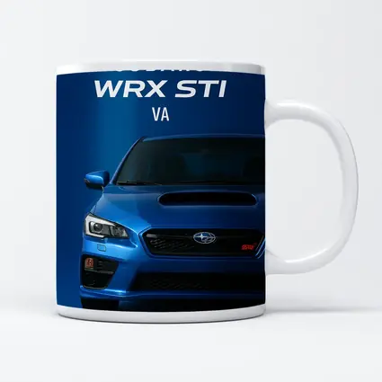 Subaru WRX STI Front View Blue Background