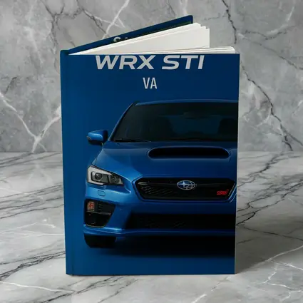 Subaru WRX STI Front View Blue Background