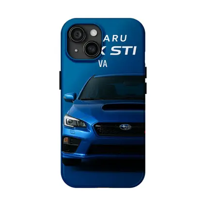 Subaru WRX STI Front View Blue Background