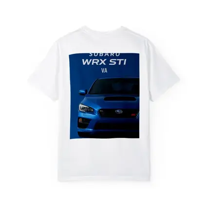 Subaru WRX STI Front View Blue Background