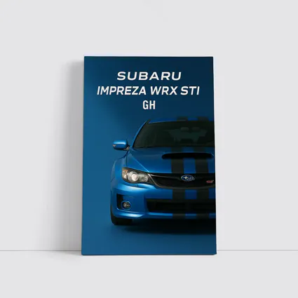 Subaru Impreza WRX STI Blue Front View
