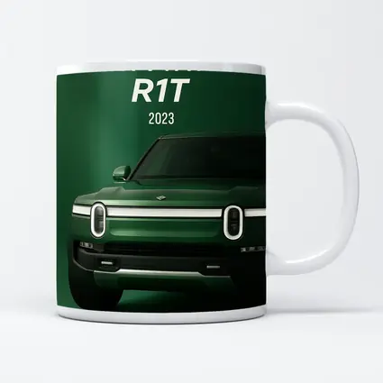 Rivian R1T Electric Truck Green Background