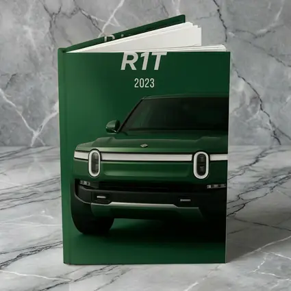Rivian R1T Electric Truck Green Background