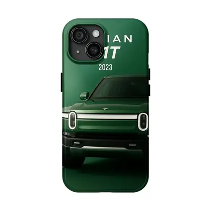 Rivian R1T Electric Truck Green Background
