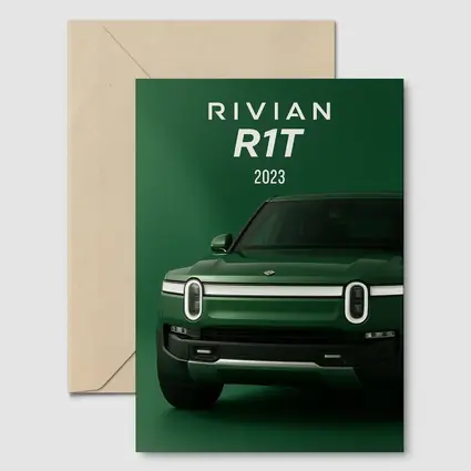 Rivian R1T Electric Truck Green Background